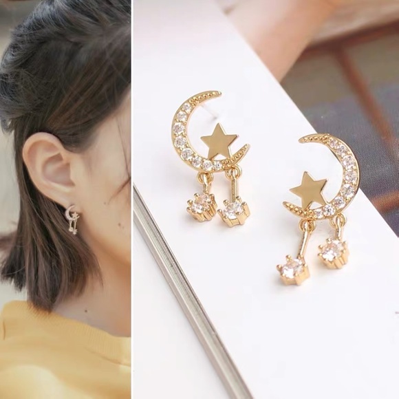 💙Sterling Post Moon Stars - Picture 6 of 12